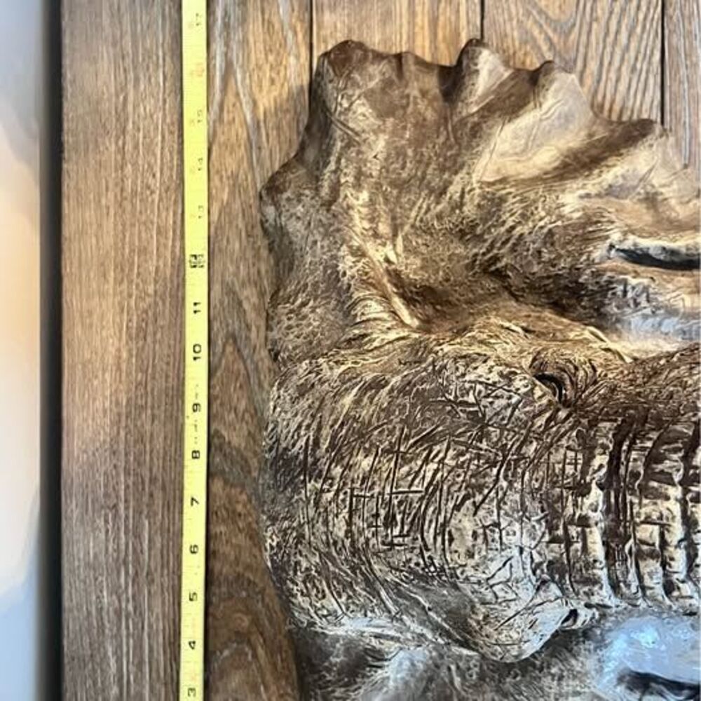 RARE Exotic Polyresin African Elephant Head Wall Mount Sculpture Realistic - Picture 7 of 10